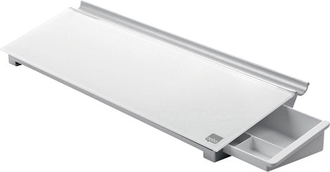 nobo Üveg-üzenőfal Diamond Glass Memo Desktop (Sz x Ma) 458 mm x 60 mm Briliáns fehér Lerakóval, Táb 4. kép
