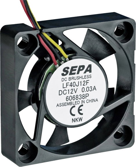 SEPA LF40J12SE22 Axiális ventilátor 12 V/DC 8.3 m³/óra (H x Sz x Ma) 40 x 40 x 10 mm