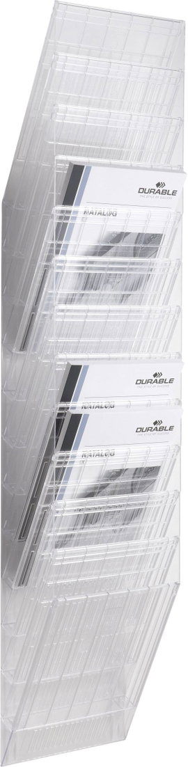 Durable FLEXXIBOXX 12 A4 1709763400 Prospektustartó Átlátszó DIN A4, álló Rekeszek száma 12 N/A 1 ké