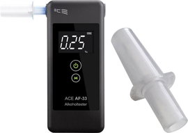 ACE AF-33 Alkoholteszter Sötétszürke 0.00 - 5.00 ‰ Kijelzővel