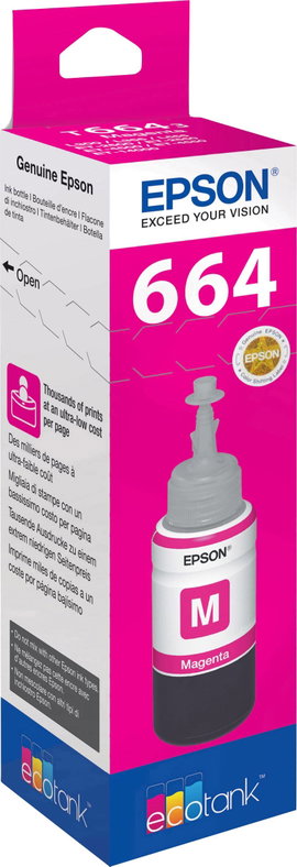 Epson Utántöltő tinta T6643, 664 Eredeti Bíbor C13T66434010