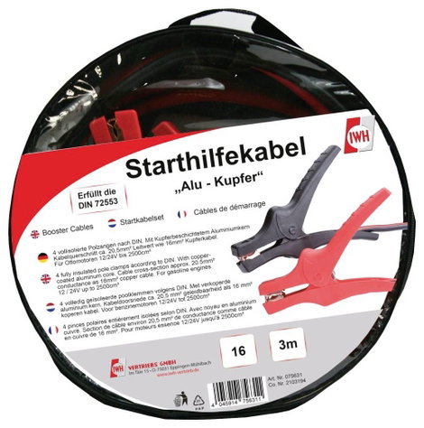 IWH 075635 Indítássegítő kábel 40.0 mm² Alumínium (réz bevonattal) 4.50 m 5. kép