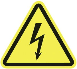 Figyelmeztető tábla Figyelmeztetés elektromos feszültségre Műanyag HellermannTyton WS1-A-150-YE-150-