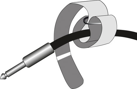 Adam Hall VR4040BLK Tépőzár kábelkötegelő Pánttal Bolyhos és horgos fél (H x Sz) 400 mm x 38 mm Feke 2. kép