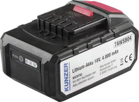 Kunzer 7AWSB04 Szerszám akku 18 V 4000 mAh Lítiumion 2. kép