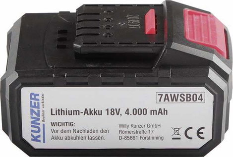 Kunzer 7AWSB04 Szerszám akku 18 V 4000 mAh Lítiumion 3. kép