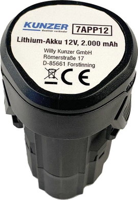 Kunzer 7APP12 Szerszám akku 12 V 2 Ah Lítiumion