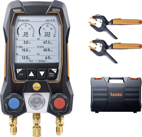 Hűtőközeg mérőkészülék készlet, testo 550s Smart Set
