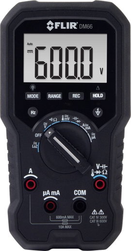 Digitális kézi multiméter CAT IV 300 V, CAT III 600 V, FLIR DM66