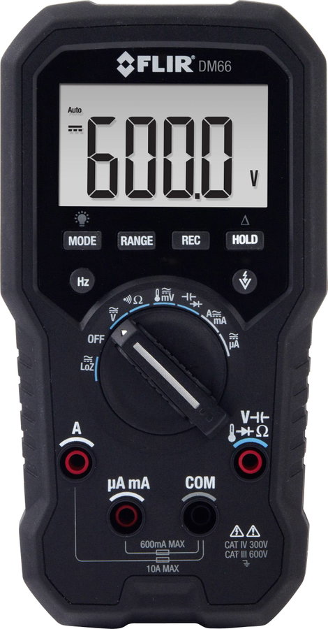 Digitális kézi multiméter CAT IV 300 V, CAT III 600 V, FLIR DM66