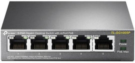 Hálózati switch 5 port PoE funkció, TP-LINK TL-SG1005P