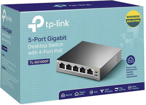 Hálózati switch 5 port PoE funkció, TP-LINK TL-SG1005P 5. kép