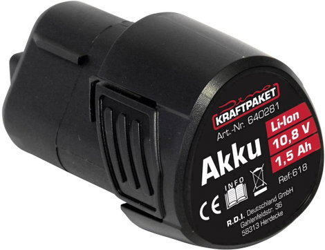 Dino KRAFTPAKET AKKU 10,8V 1,5 Ah für Akku-Poliermaschine 640256 640281 Szerszám akku 10.8 V 1.5 Ah