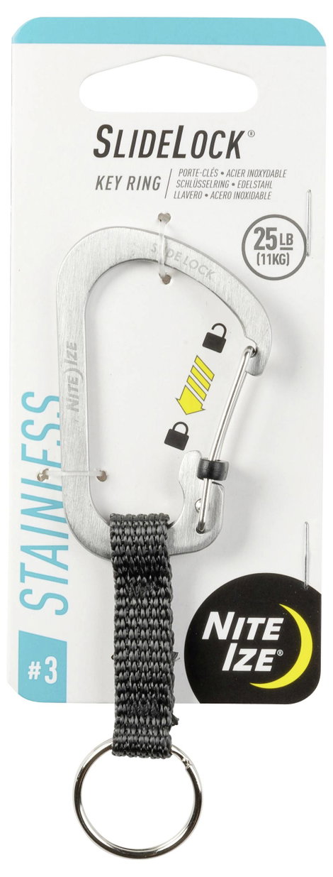 NITE Ize Kulcstartó karabiner CSLW3-11-R6 Gr. 3 Ezüst 1 db 3. kép