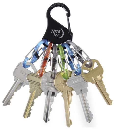 NITE Ize Kulcstartó karabiner KLKP-01-R3 Nite Ize Fekete, Türkiz, Narancs, Szürke, Zöld 1 db 5. kép
