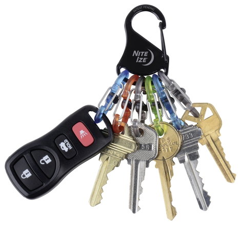 NITE Ize Kulcstartó karabiner KLKP-01-R3 Nite Ize Fekete, Türkiz, Narancs, Szürke, Zöld 1 db 6. kép