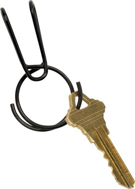 NITE Ize Kulcskarika KSQR-01-R6 SqueezeRing Easy Load Key Clip Fekete 1 db
