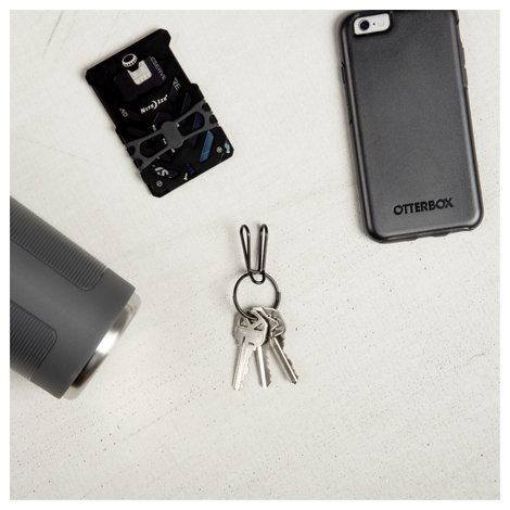 NITE Ize Kulcskarika KSQR-01-R6 SqueezeRing Easy Load Key Clip Fekete 1 db 3. kép