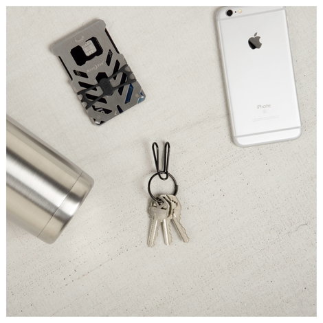 NITE Ize Kulcskarika KSQR-01-R6 SqueezeRing Easy Load Key Clip Fekete 1 db 4. kép