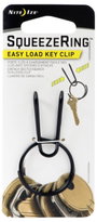 NITE Ize Kulcskarika KSQR-01-R6 SqueezeRing Easy Load Key Clip Fekete 1 db 6. bélyegkép