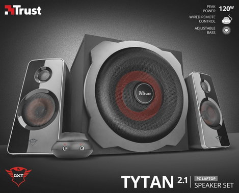 Trust GTX38 Ultimate Bass 2.1 Számítógép hangszóró Vezetékes 60 W Fekete 2. kép