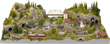 NOCH 0053600 H0 #####Easy-Track Trassenbausatz (H x Sz x Ma) 1820 x 1135 x 110 mm 3. kép