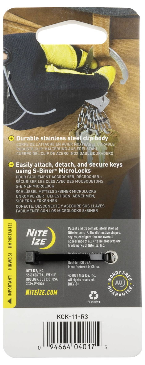 NITE Ize Kulcstartó NI-KCK-11-R3 Nite Ize Ezüst 1 db 8. kép
