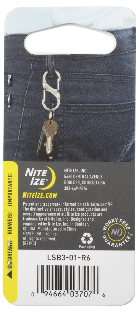 NITE Ize NI-LSB3-01-R6 Karabíner 68 mm x 30 mm 1 db 10. kép