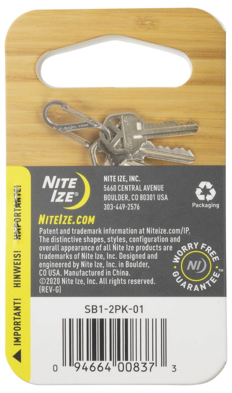 Karabíner készlet 3,96 x 1,42 mm, 2 db, NITE Ize NI-SB1-2PK-01 6. kép