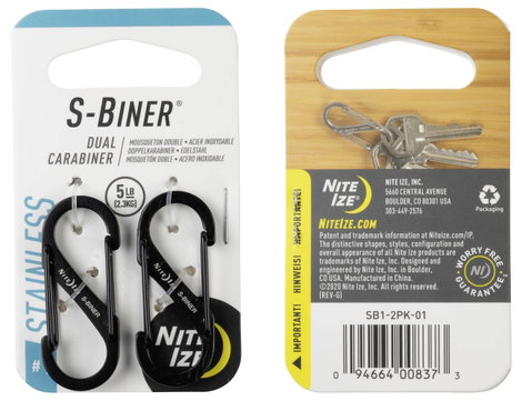 Karabíner készlet 3,96 x 1,42 mm, 2 db, NITE Ize NI-SB1-2PK-01 7. kép