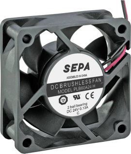 SEPA PLB60A24SE16A Axiális ventilátor 24 V/DC 36.7 m³/óra (H x Sz x Ma) 60 x 60 x 25 mm