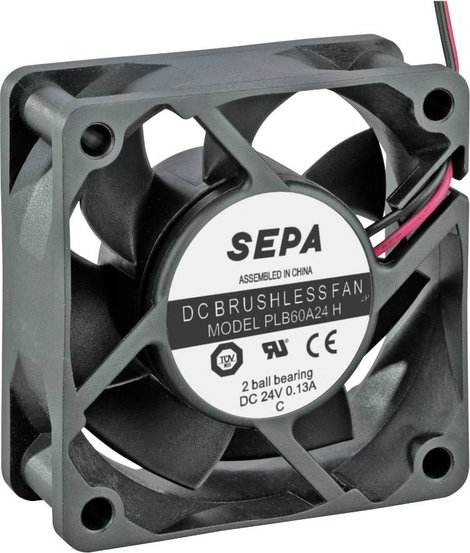 SEPA PLB60A24SE16A Axiális ventilátor 24 V/DC 36.7 m³/óra (H x Sz x Ma) 60 x 60 x 25 mm