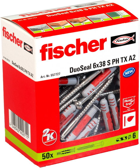 Fischer DuoSeal Tipli 38 mm 6 mm 557727 50 db 6. kép