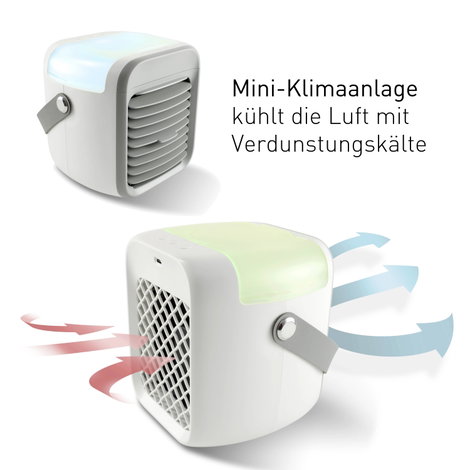 X4-LIFE Levegőhűtő (H x Sz x Ma) 15.2 x 17.4 x 17.3 cm Akkuval, Világítással, választhtaó hangulatfé 11. kép