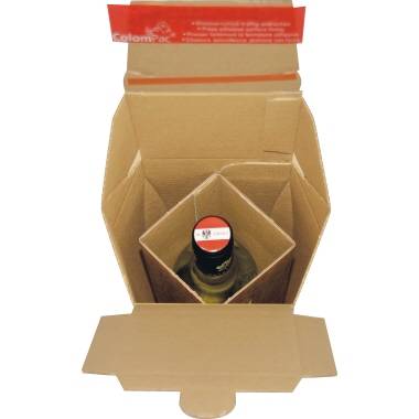 Dinkhauser Kartonagen CP181.101 ColomPac palack szállító doboz CP181.101 IM: 74x74x305mm 1 palack ba 4. kép