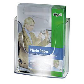 Sigel LH115 Prospektustartó Üvegtiszta Rekeszek száma 1 N/A 1 db (Sz x Ma x Mé) 240 x 250 x 55 mm