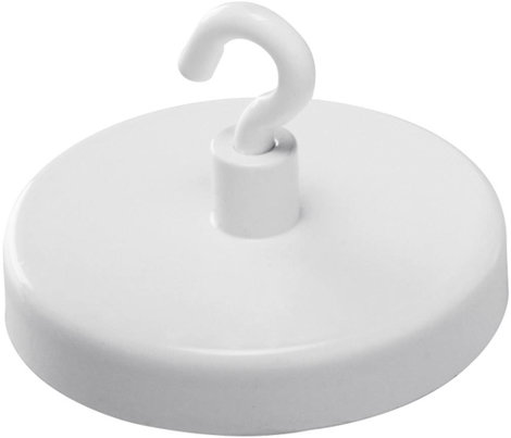 Magnetoplan Mágnes Magnet (Ø) 47 mm Kerek, Kampóval Fehér 1 db 52647 3. kép