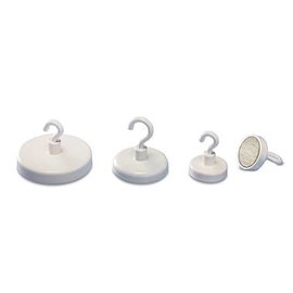 Magnetoplan Mágnes Magnet (Ø) 36 mm Kerek, Kampóval Fehér 1 db 52636