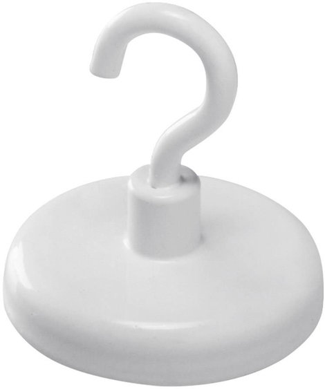 Magnetoplan Mágnes Magnet (Ø) 36 mm Kerek, Kampóval Fehér 1 db 52636 2. kép