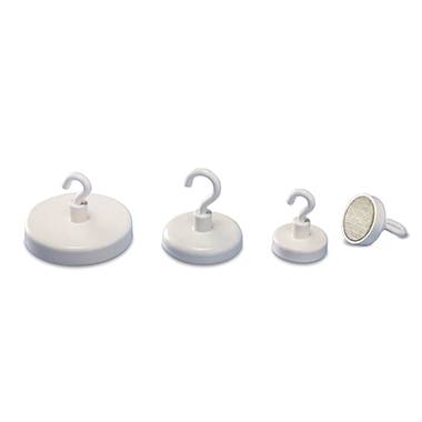 Magnetoplan Mágnes Magnet (Ø) 25 mm Kerek, Kampóval Fehér 1 db 52625