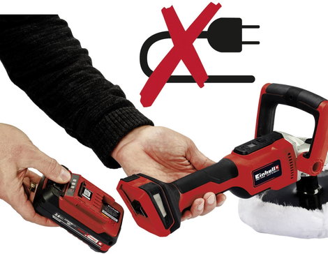 Einhell Power X-Change TE-VC 18 Li + CE-CP 18/180 Akkus kézi porszívó Akkus polírozóval, Akku nélkül 4. kép
