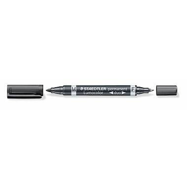 Staedtler Lumocolor duo 348 348-9 Permanent marker Fekete Vízálló: Igen