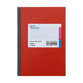 König & Ebhardt Kladde 8616271 Jegyzettömb kockás Piros Lapok száma: 48 DIN A6