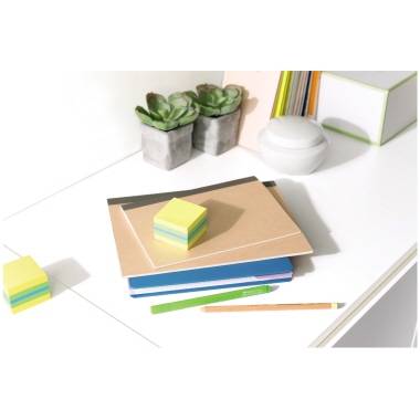 Post-it Öntapadó jegyzettartó kocka 2051-L 51 mm x 40 mm Kék, Lime zöld, Citromsárga 400 lap 3. kép
