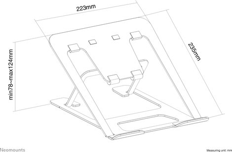Neomounts NSLS085GREY Notebook állvány Állítható magasság 7. kép