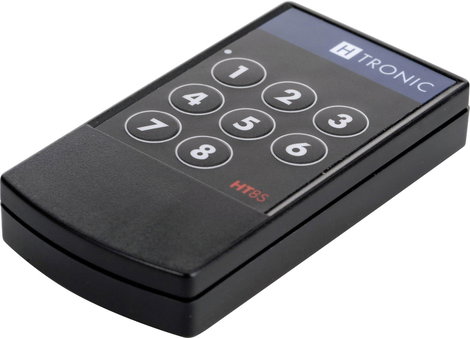 H-Tronic HT8S Vezeték nélküli adó 8 csatornás Frekvencia 868.35 MHz, 869.05 MHz, 869.55 MHz 3 V Max.