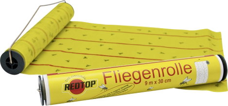 Redtop Fliegenrolle 31006 Ragasztó fólia, Attraktáns Légycsapda (H x Sz) 9 m x 0.3 m Sárga 1 db
