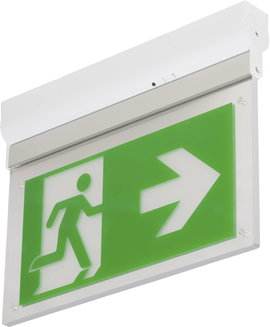 B-SAFETY BR599030 Menekülési útvonal vészvilágítás Mennyezetre szerelhető, Fali rögzítés bal, jobb, 