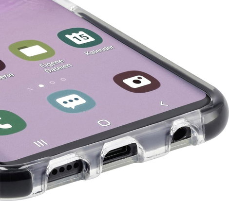 Hama Protector Cover Samsung Galaxy S20 Ultra 5G Átlátszó, Fekete Induktív töltés 2. kép