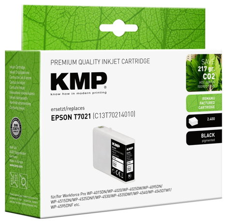 KMP Tinta helyettesíti Epson T7021 Kompatibilis Fekete E133 1620,4001 2. kép